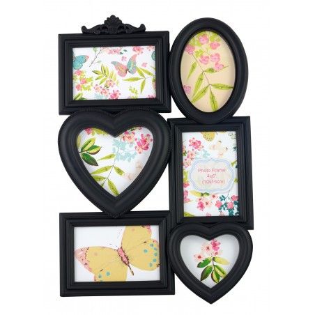 Marco multifotos para colgar (47x32 cm) Pvc Negro