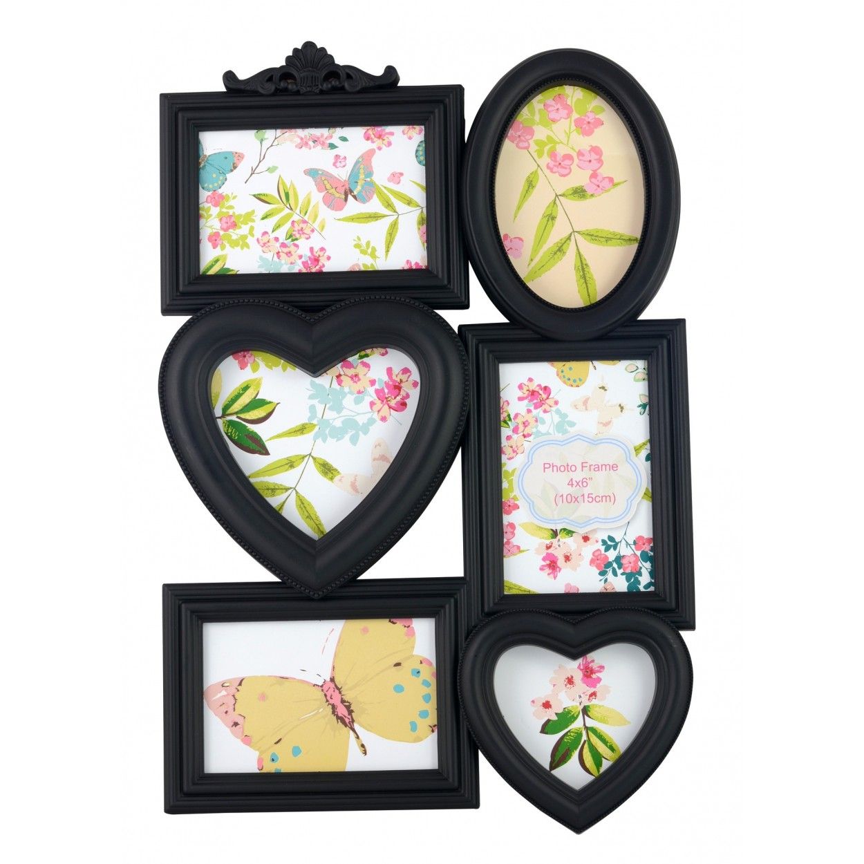 Framework multifotos to hang (47x32 cm) Black Pvc