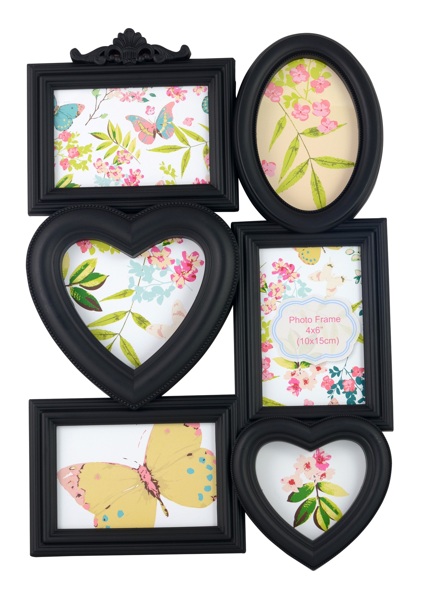 Framework multifotos to hang (47x32 cm) Black Pvc