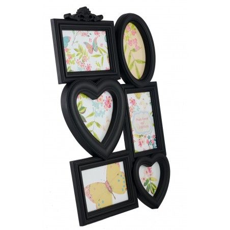 Framework multifotos to hang (47x32 cm) Black Pvc