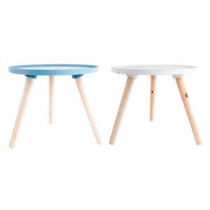 Table d'appoint en bois (40x35 cm) gratter 2 couleurs