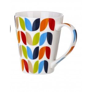 Set 4 tazas de cerámica (8.7x5.7x10 cm)
