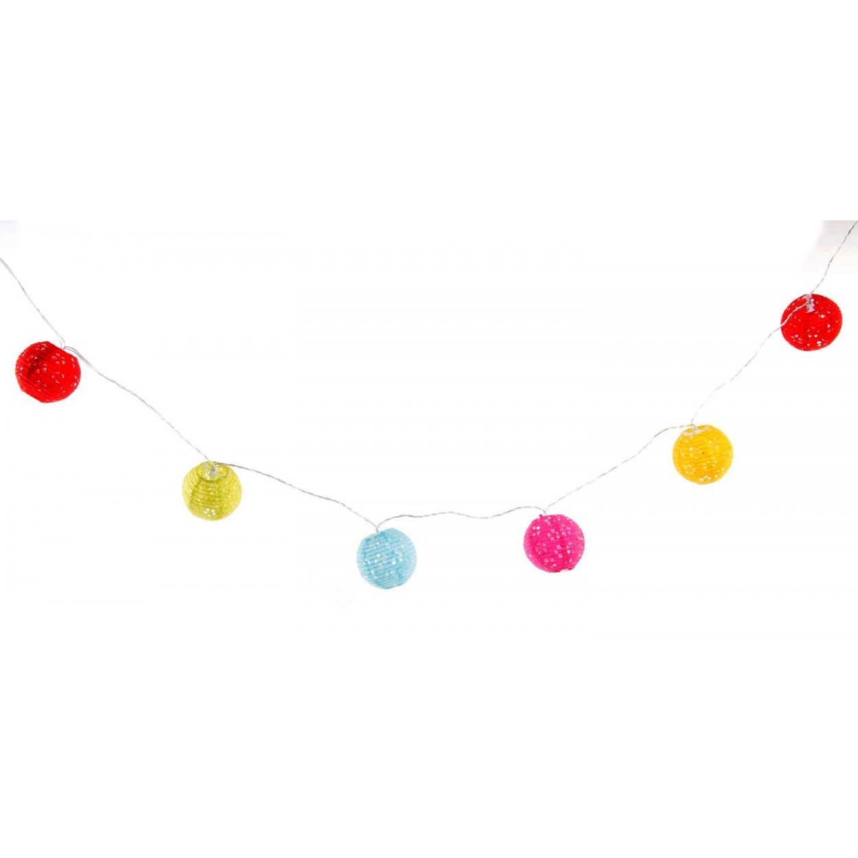 Garland with 10 lanterns colored (7x150 cm) Paper Pvc