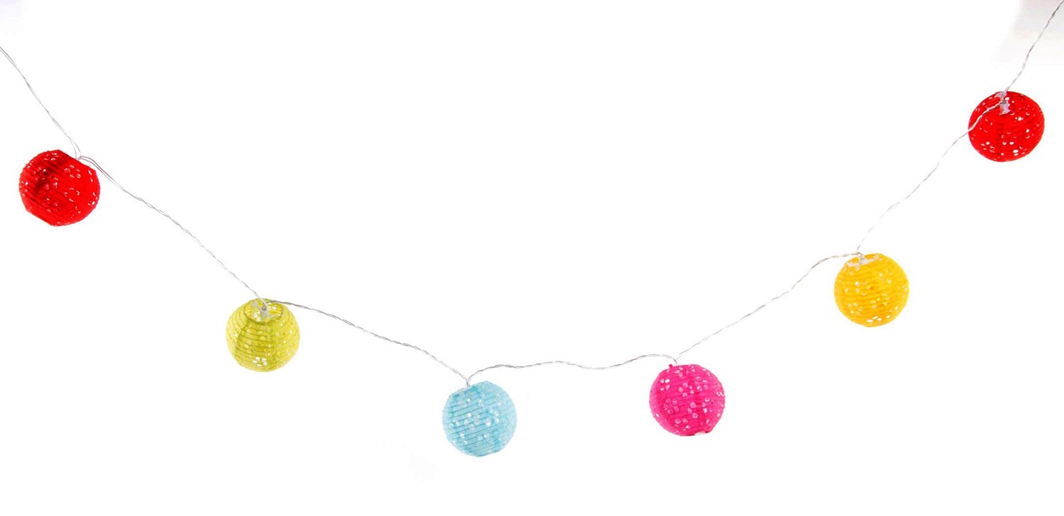 Guirnalda con 10 farolillos de colores (7x150 cm) Papel Pvc