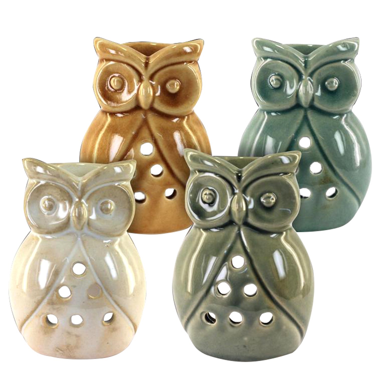 Porte-bougie en Céramique Modèle Owl 4 couleurs