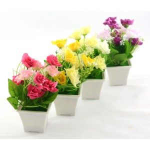 Fiore artificiale vaso di fiori (9x18 cm)