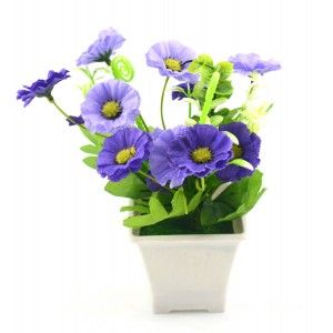 Flor artificial con maceta (9x18 cm)