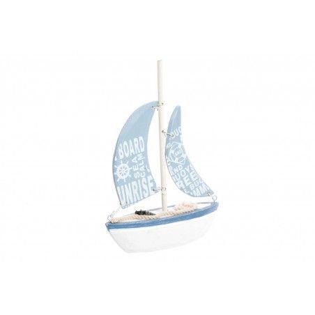 Barco decoración de madera (15x4x21cm)