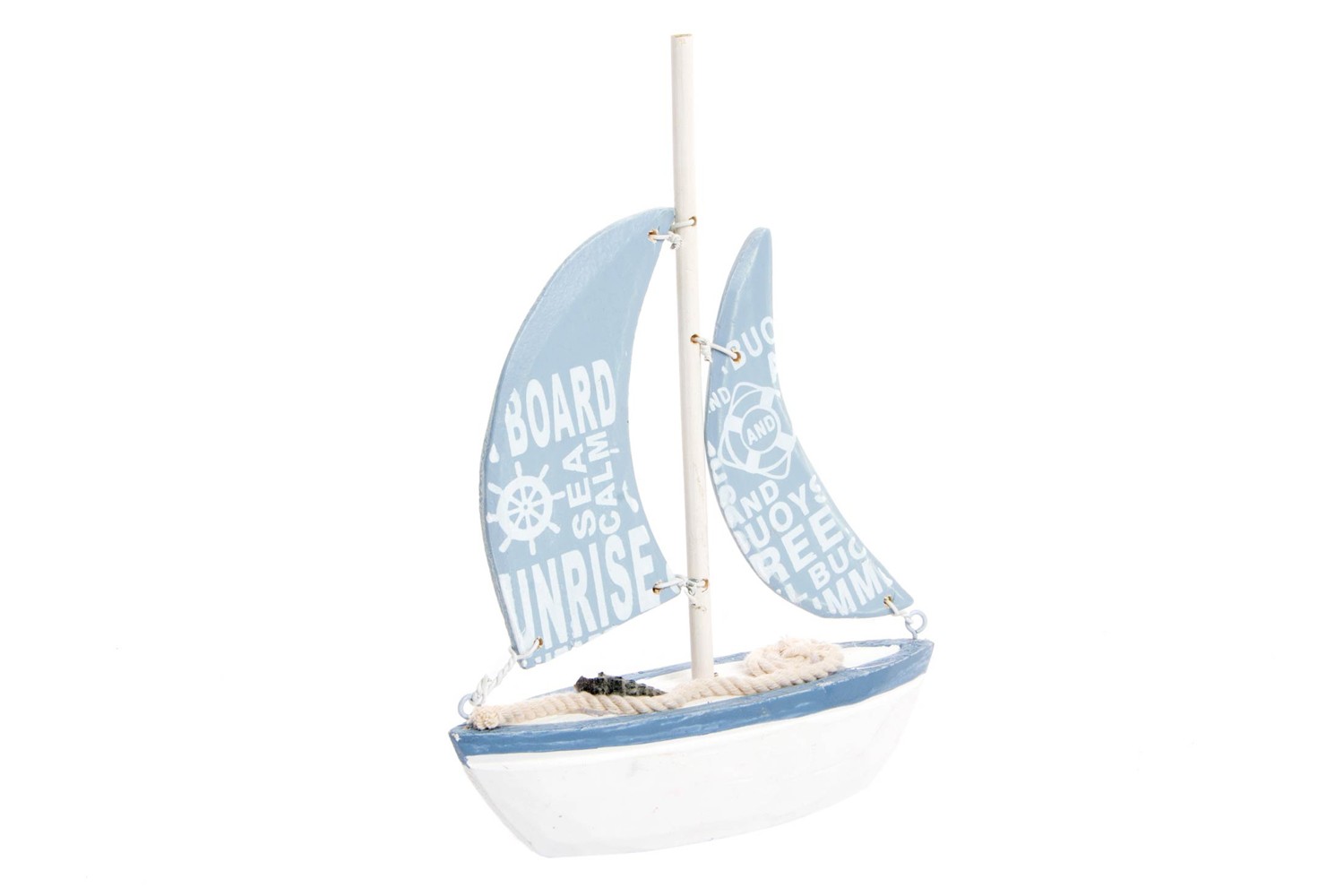 Barca decorazione in legno (15x4x21cm)