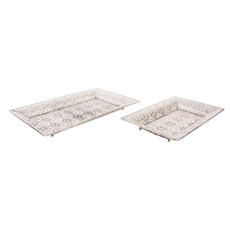 Bandejas set 2 metal (44x28x5cm)