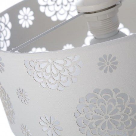 Lampe de plafond-blanc polyester (30x30x23cm)