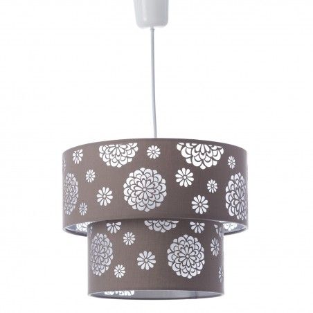 Ceiling lamp beige polyester (30x30x23cm)