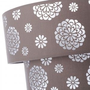 Lampada da soffitto beige poliestere (30x30x23cm)