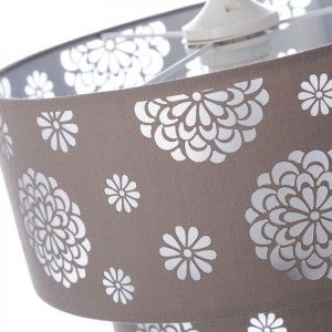 Lampe de plafond beige polyester (30x30x23cm)