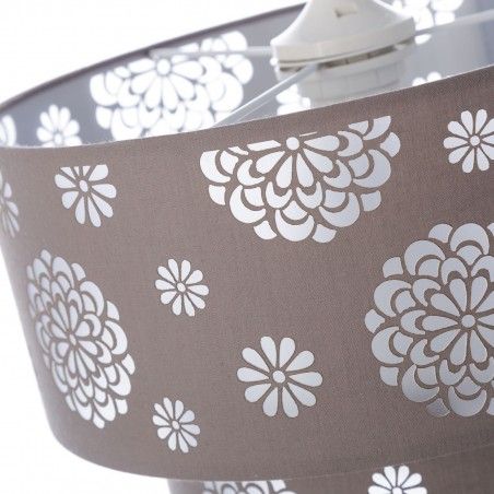 Ceiling lamp beige polyester (30x30x23cm)