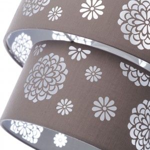 Ceiling lamp beige polyester (30x30x23cm)