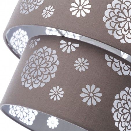 Lampe de plafond beige polyester (30x30x23cm)