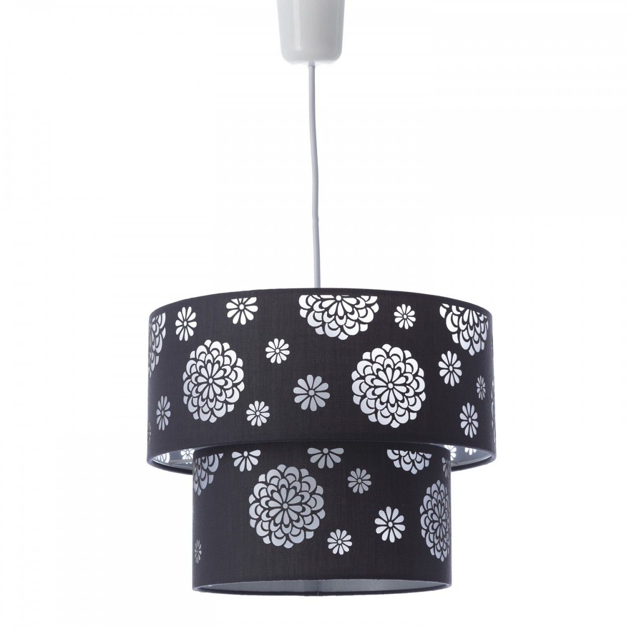 Lampe de plafond gris polyester/PVC (30x30x23cm)