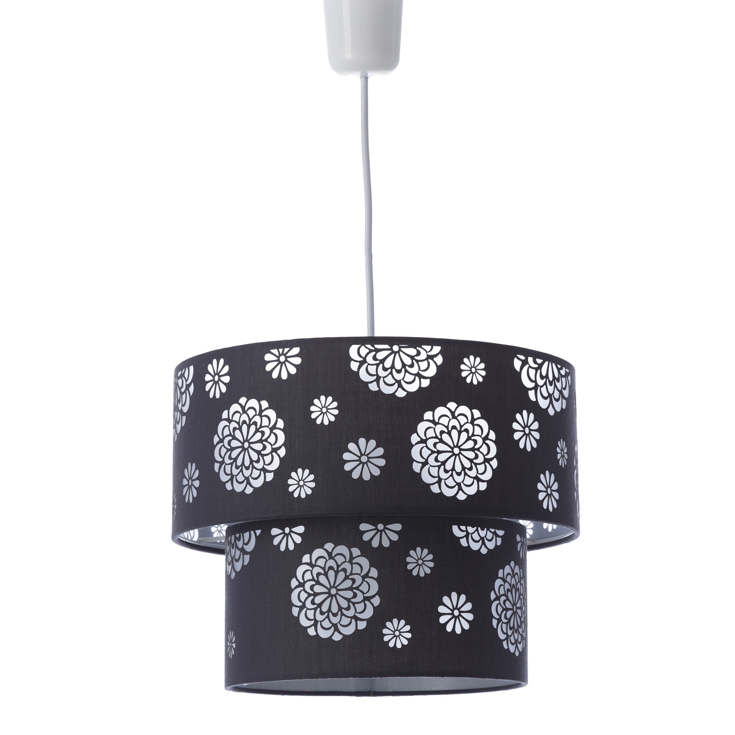 Ceiling lamp grey polyester/PVC (30x30x23cm)