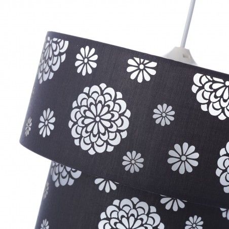 Lámpara de techo gris poliester/PVC (30x30x23cm)