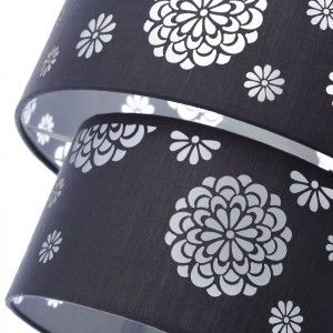 Ceiling lamp grey polyester/PVC (30x30x23cm)