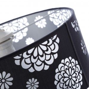 Lampe de plafond gris polyester/PVC (30x30x23cm)