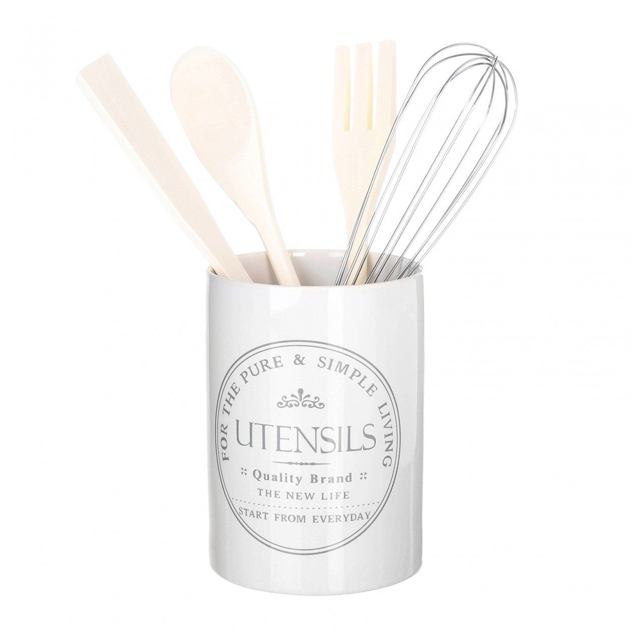 Kitchen utensils with stand (10x10x14)