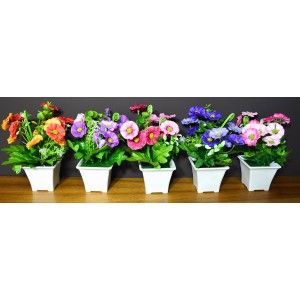 Fiore artificiale vaso di fiori (9x18 cm)