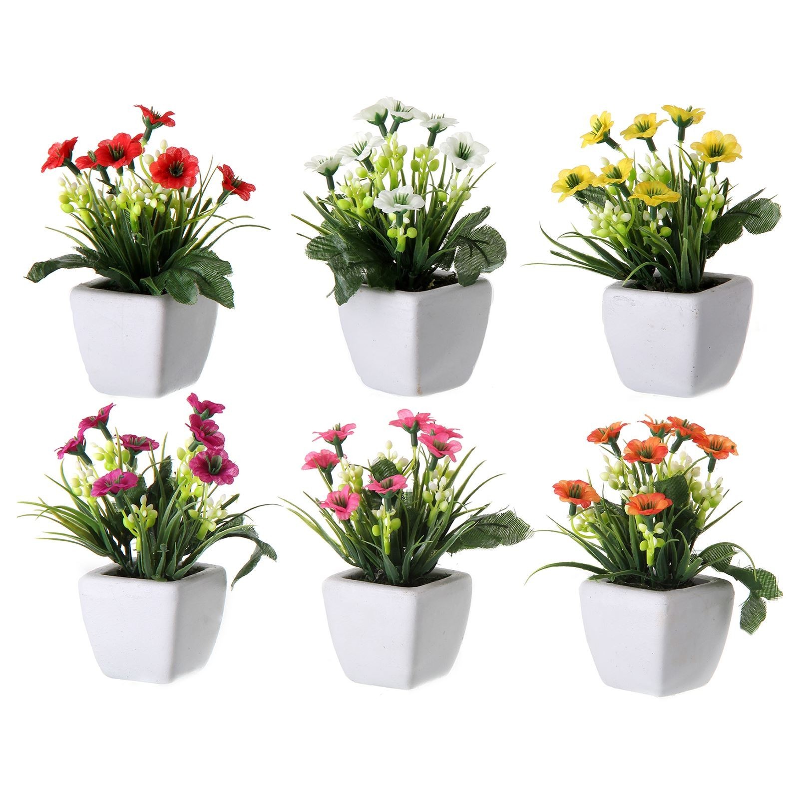 Plant articifial with potted daisies (5x5x12.5)