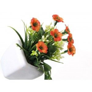 Plant articifial with potted daisies (5x5x12.5)