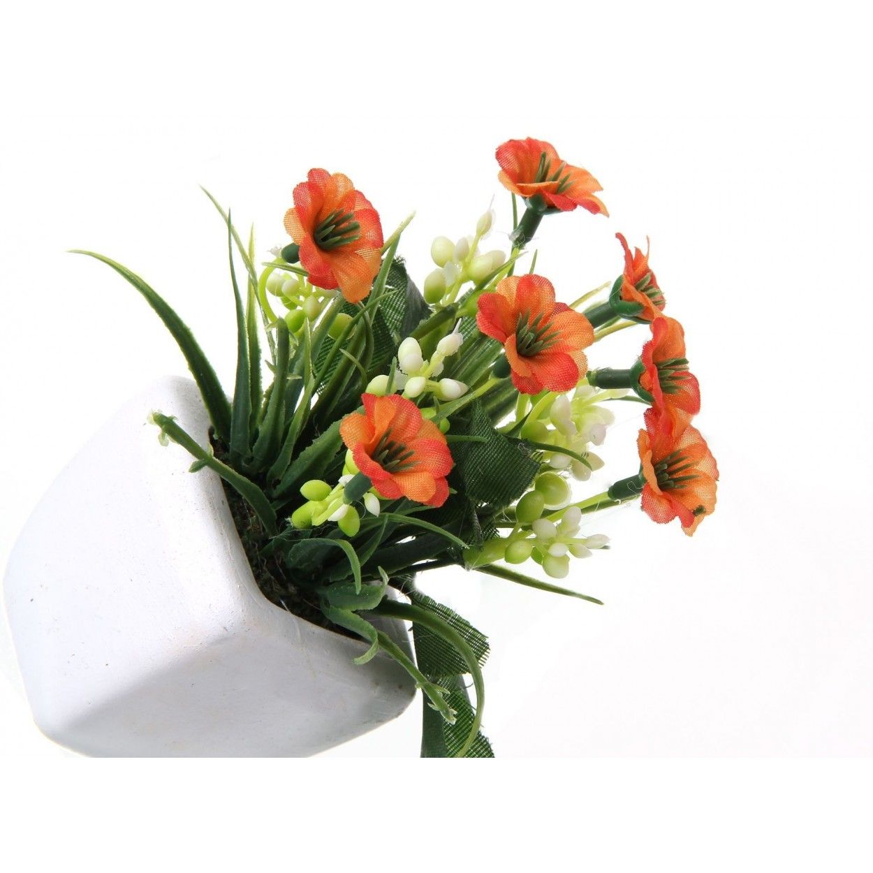 Planta articifial con maceta margaritas (5x5x12.5)
