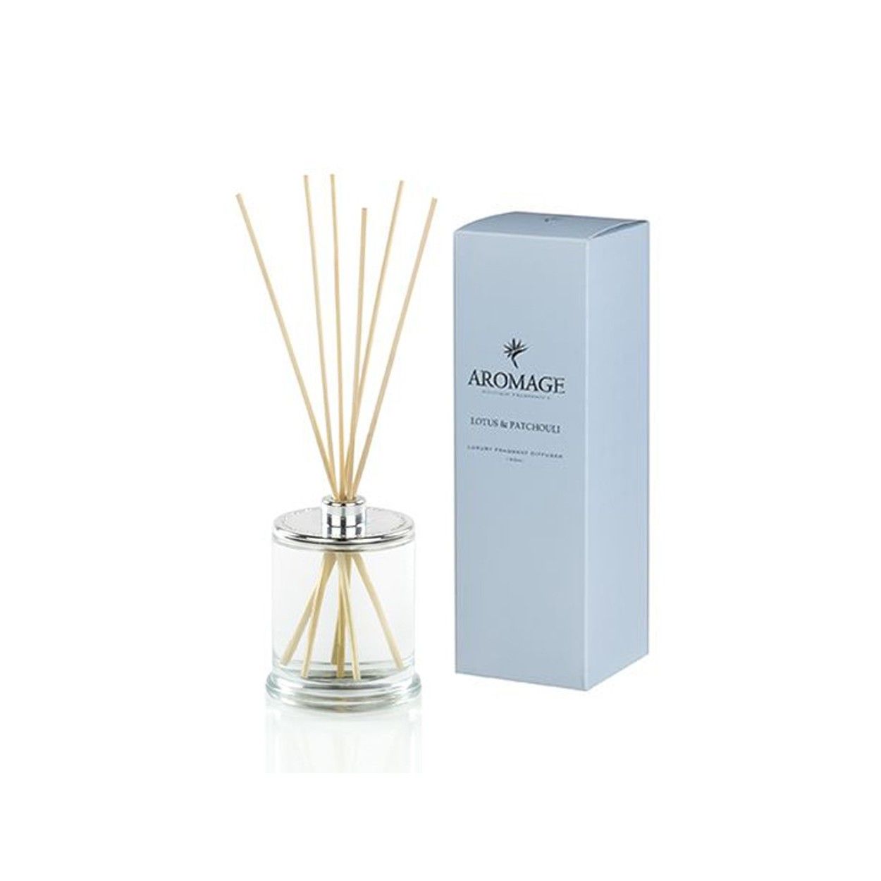 Difusor de Aroma en Cristal 180 Ml. Loto y Pachulí