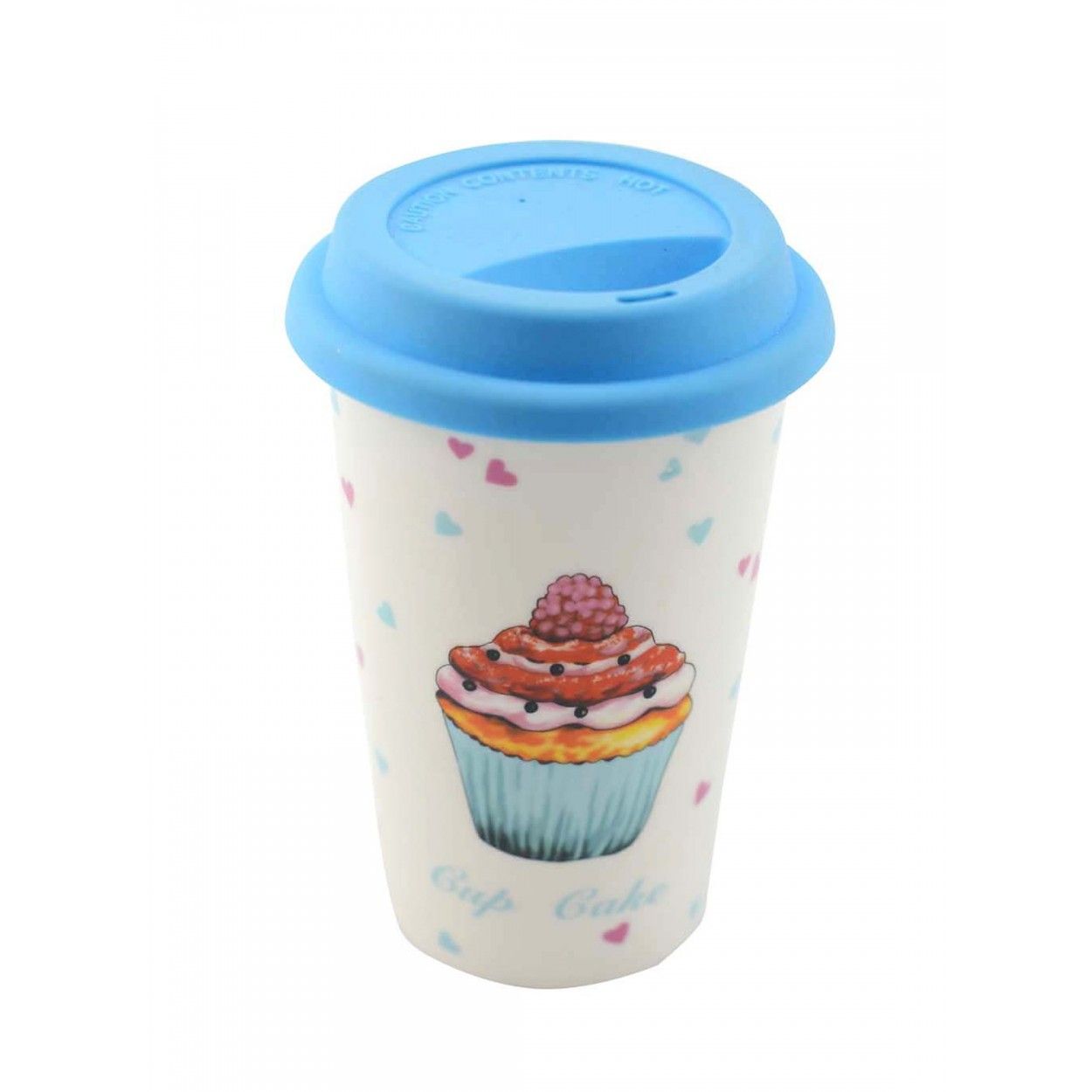 Tazza termica in ceramica, modello cupcakes (9.3x13)