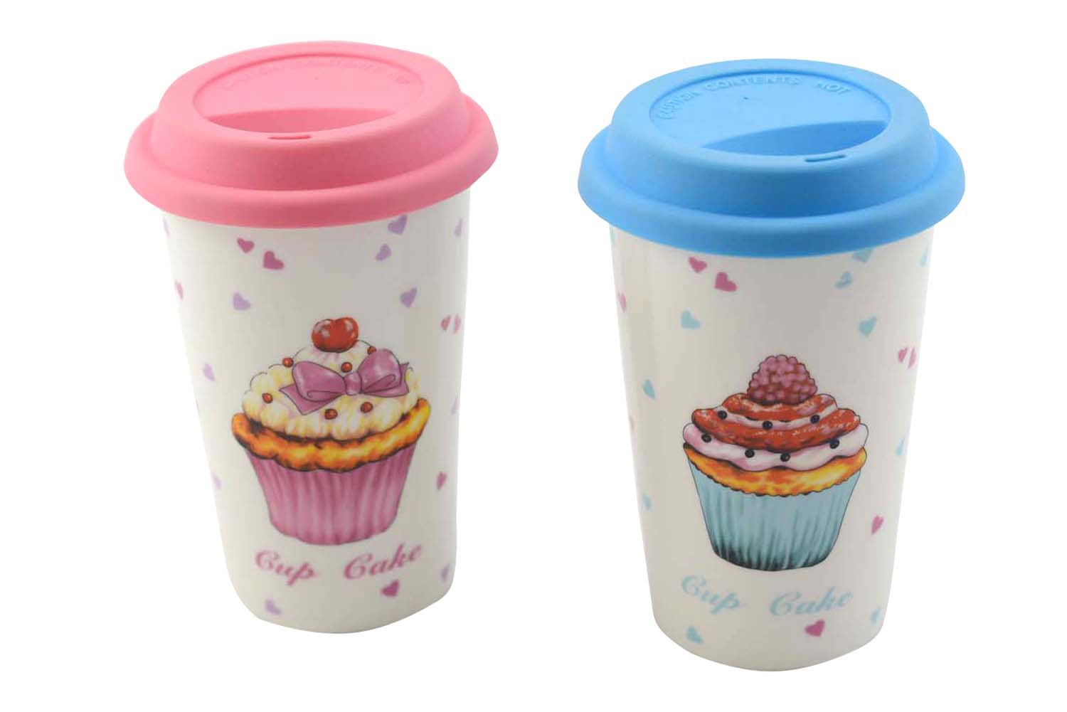 Tasse thermique en céramique, modèle cupcakes (9.3x13)
