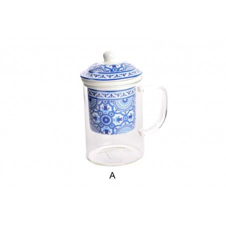 Un Mug pour des Perfusions de Porcelaine et de Verre de 300 cc