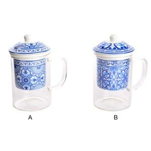 Tazza per Tisane di Porcellana e di Vetro da 300 cc