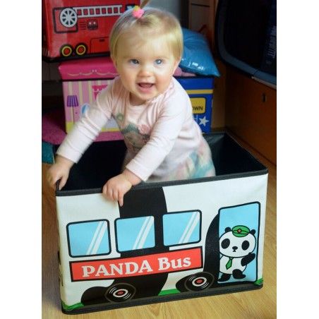 Purff-crate folding infant pink, model bus animals (48x31x31)