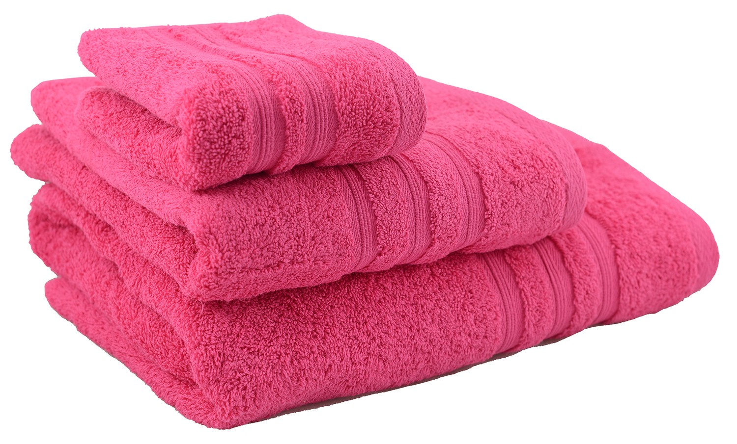 Toalla de ducha de algodón fucsia (70x140)