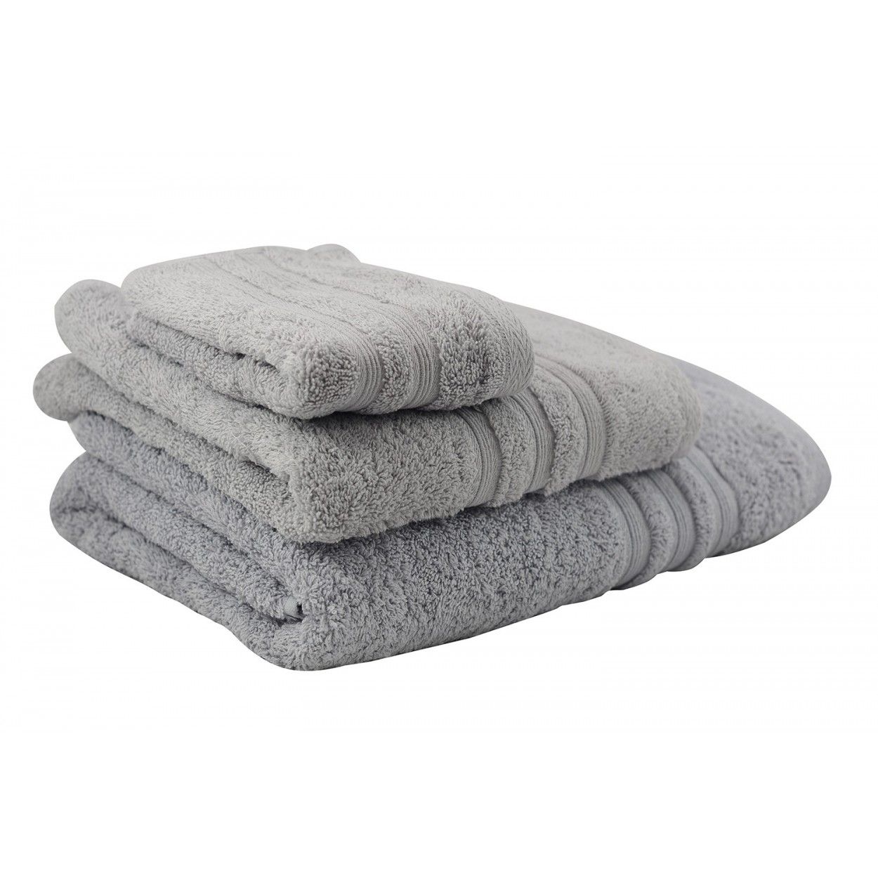 Serviette de douche en coton gris (70x140)