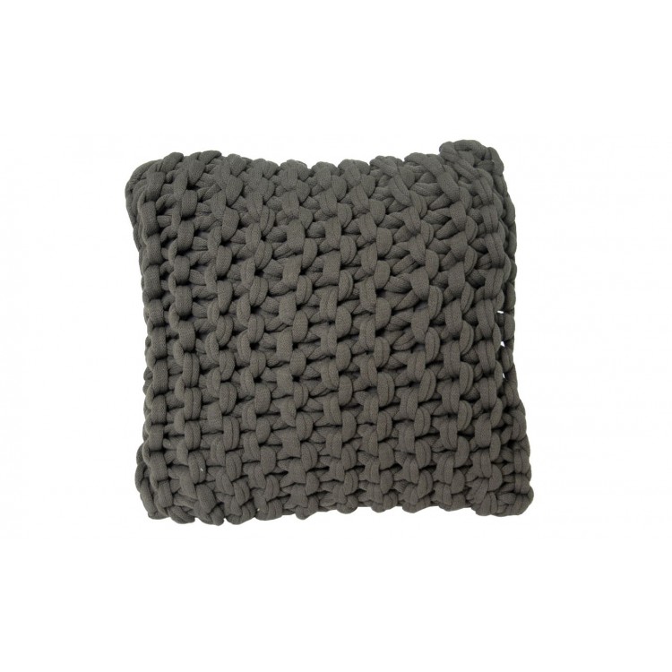 Cuscino grigio, poliestere (45x45 cm) Nodi