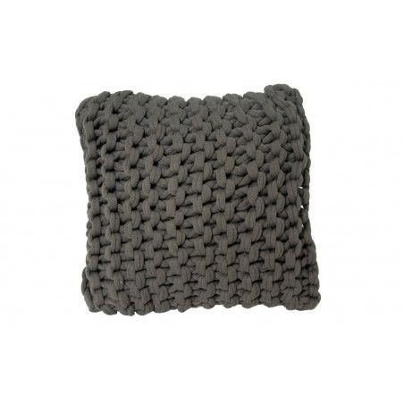Cuscino grigio, poliestere (45x45 cm) Nodi