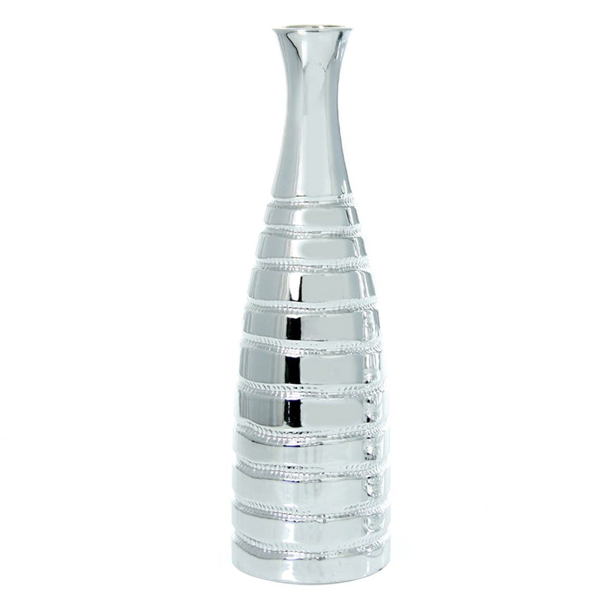 Vase en céramique d'Argent (41x12 cm)