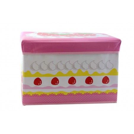 Puff-chest, child folding, strawberry tart (48x31x31)