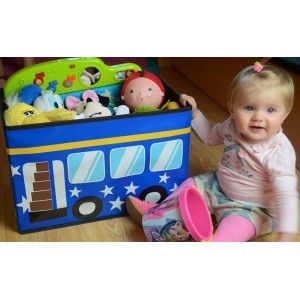 Purff-petto, bambino pieghevole, modello bus animali rosa (40x25x25)