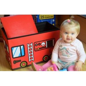 Purff-petto, bambino pieghevole, modello bus animali rosa (40x25x25)