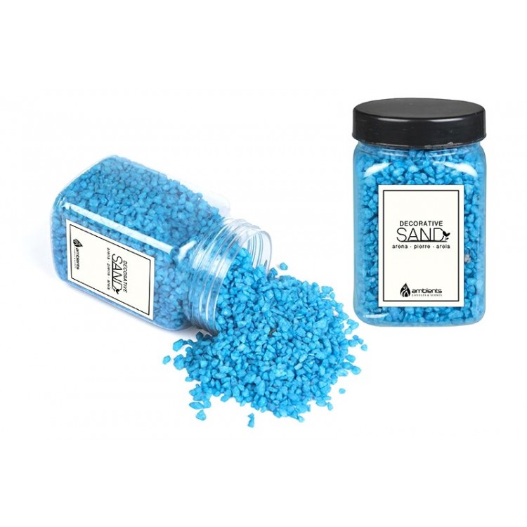Bote de Arena Color Azul 480g. para decoración