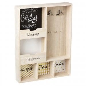 Organizador llaves y notas de madera