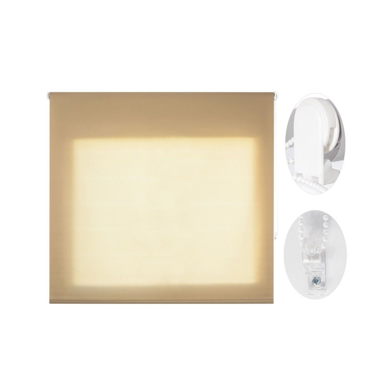 Questi roll-up beige, poliestere traslucido