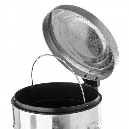 Recycle retro , zinc, with cap, foot pedal and carrying handles