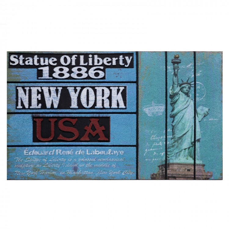 Doormat fotoimpresión of nylon and rubber, Statue of Liberty